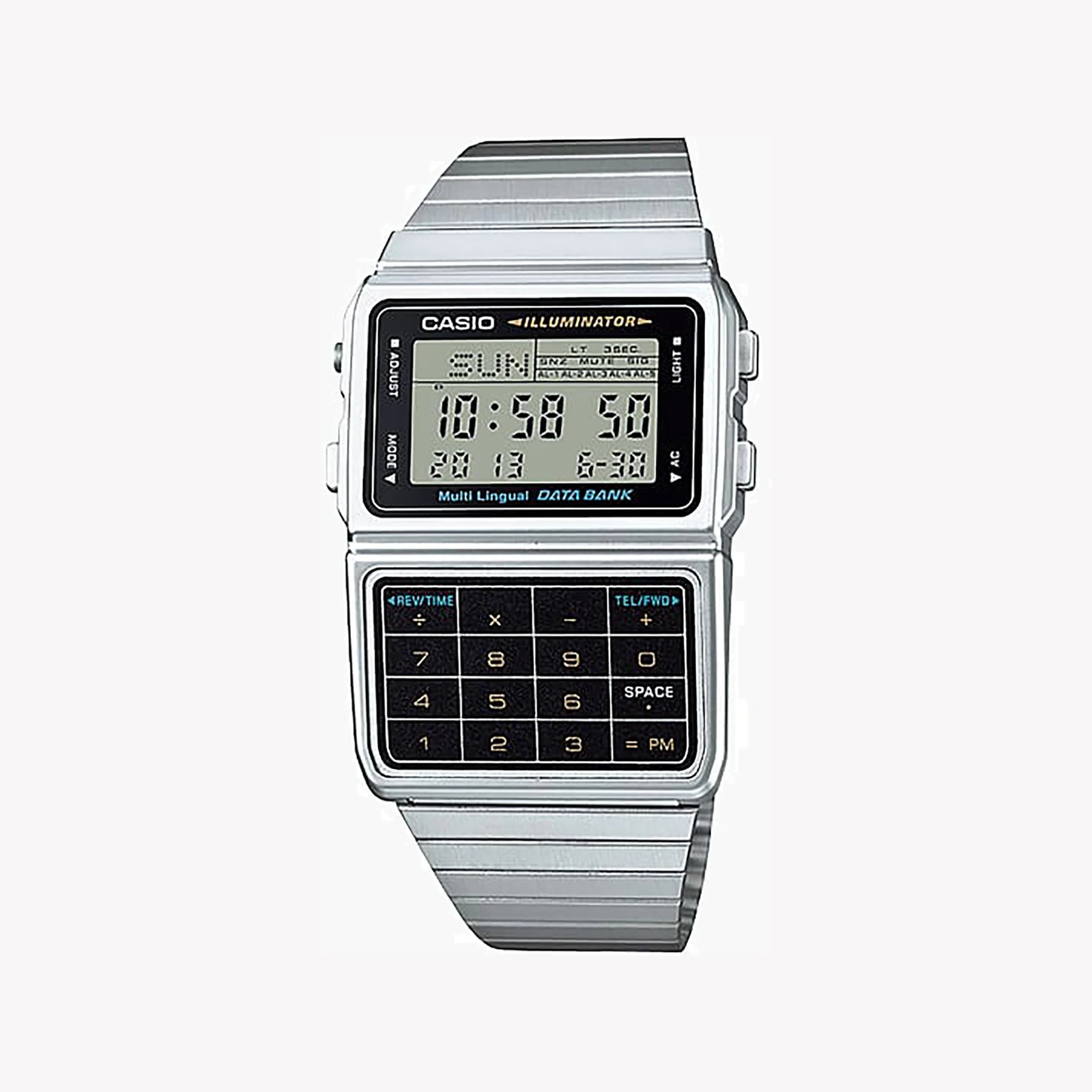 Casio Men's Silver Resin Watch, Digital Dial | Dbc-611-1 by i-watch