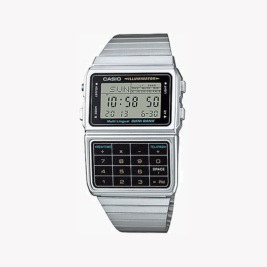 Casio DBC-611-1 DATA BANK Silberne Unisex-Uhr