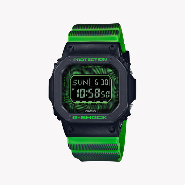 G-Shock Men's Black Resin & Green Band Watch | Dw-D5600td-3dr by i-watch