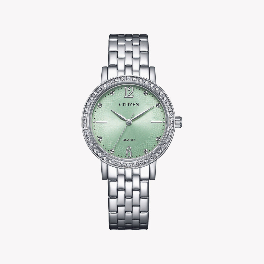 CITIZEN EL3100-55X - ELEGANT TIMEKEEPER - STUNNING WOMEN'S WATCH WITH CRYSTALS AND STAINLESS STEEL