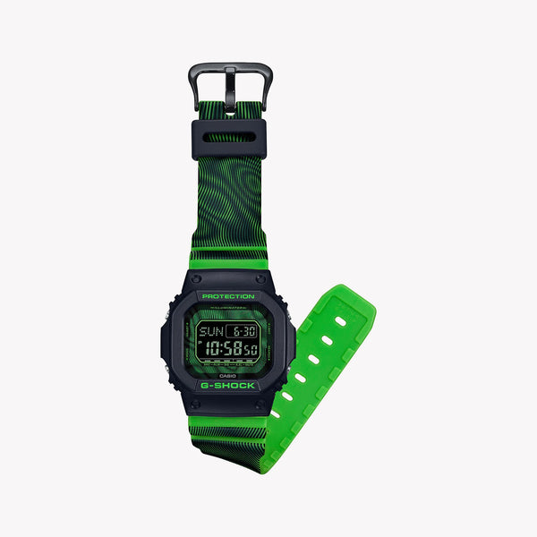 G-Shock Men's Black Resin & Green Band Watch | Dw-D5600td-3dr by i-watch