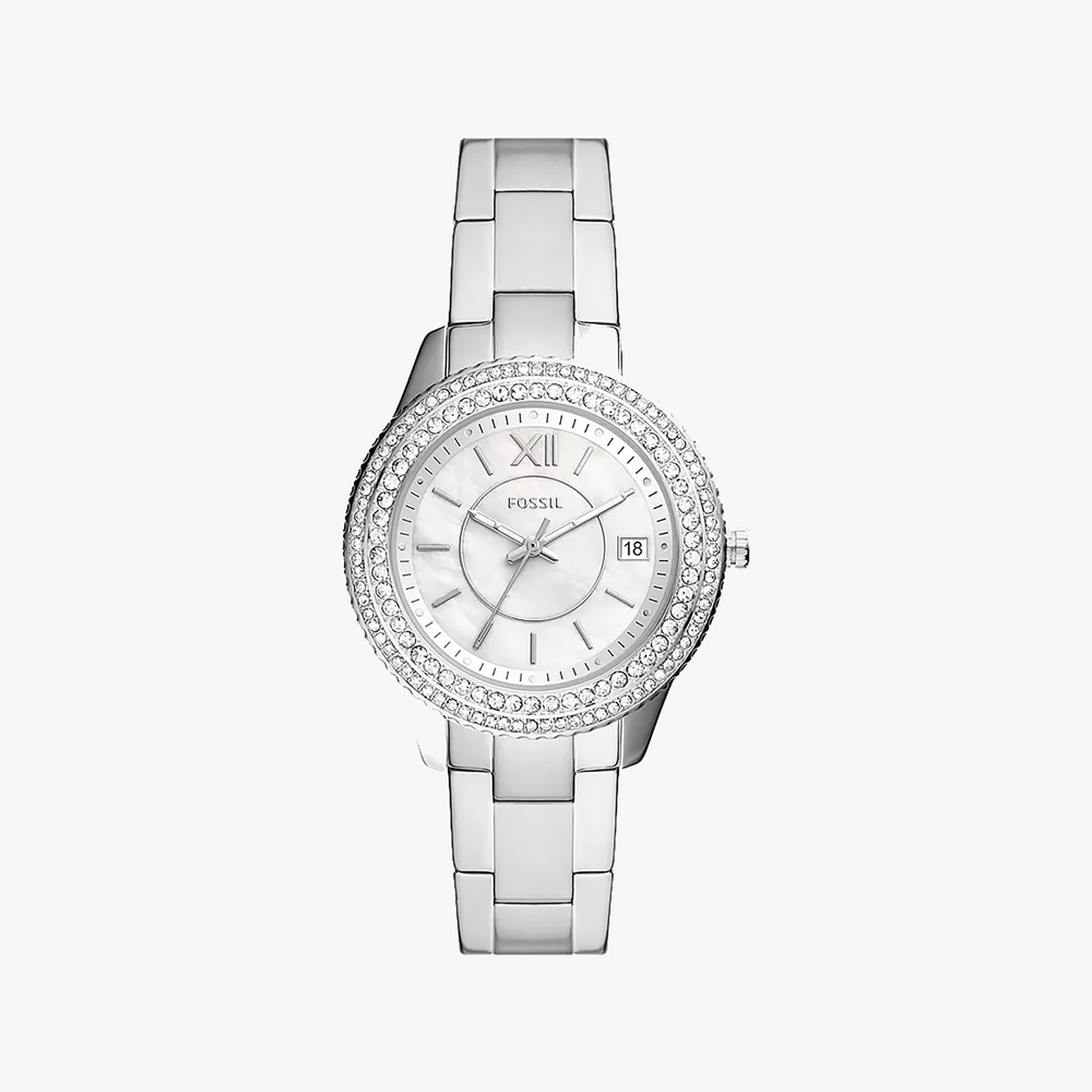 Fossil Women's Silver Stainless Steel Watch, White Dial | Es5130 by i-watch