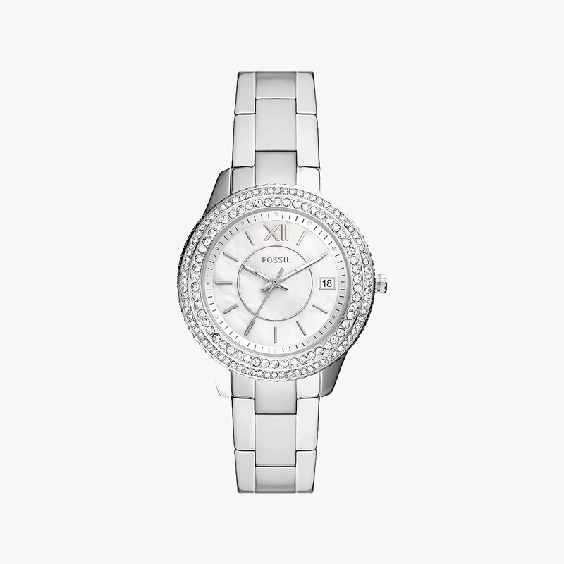 Fossil Women's Silver Stainless Steel Watch, White Dial | Es5130 by i-watch