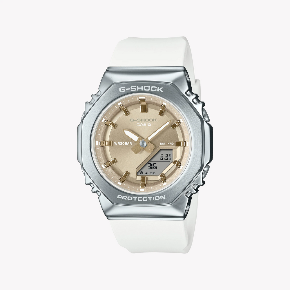 Casio Women's Silver Resin, Gold Dial | Gm-S2110-7a9er by i-watch
