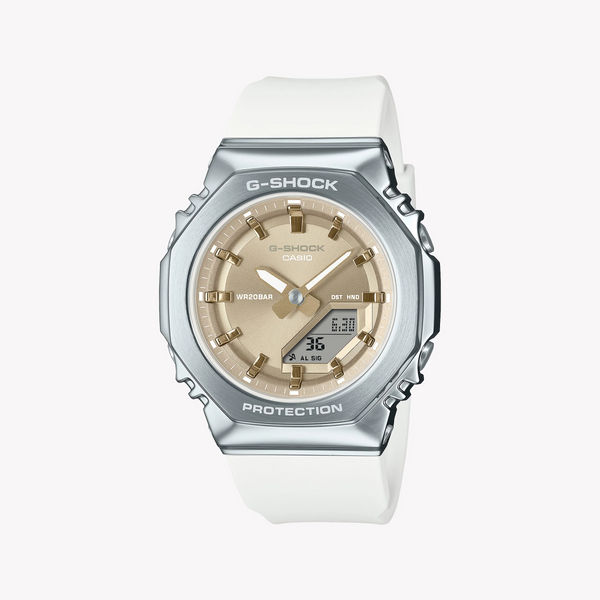 Casio Women's Silver Resin, Gold Dial | Gm-S2110-7a9er