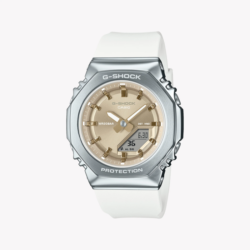 Casio Women's Silver Resin, Gold Dial | Gm-S2110-7a9er by i-watch