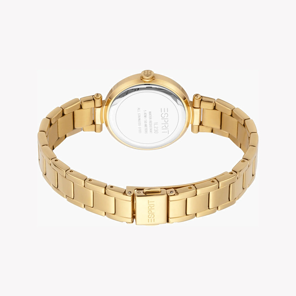 Esprit Women's Gold Stainless Steel Watch, Champagne Dial | Es1l046m0085 by i-watch