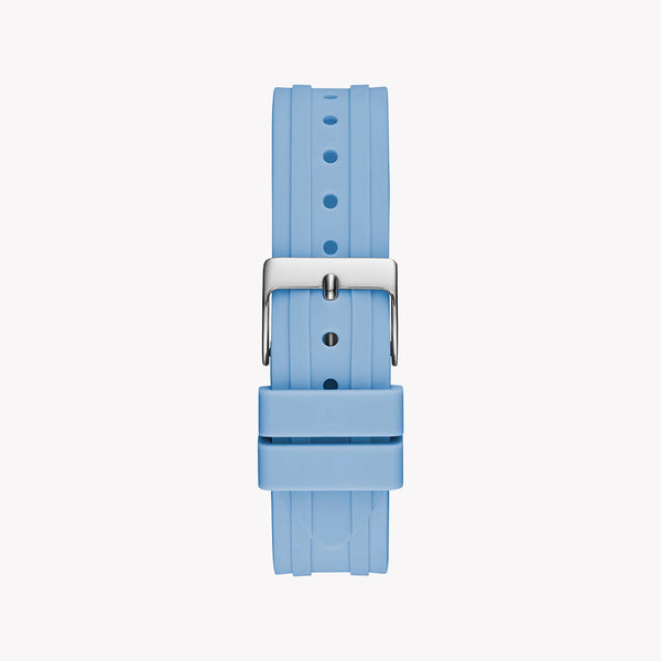Guess Women's Light Blue Silicone, Silver Stainless Steel | Gw0407l1 by i-watch