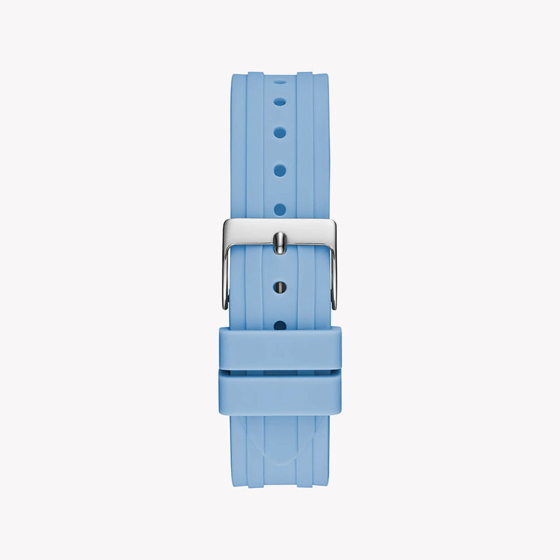 Guess Women's Light Blue Silicone, Silver Stainless Steel | Gw0407l1 by i-watch