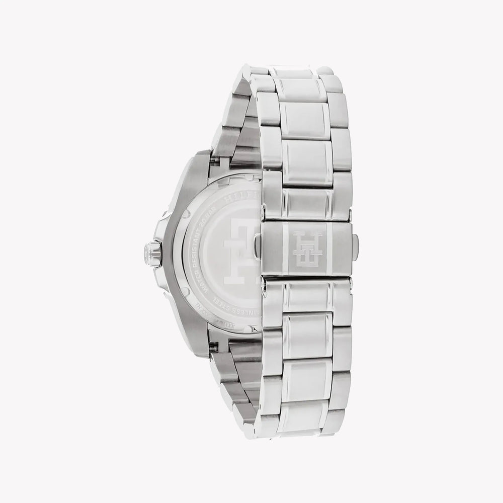 Tommy Hilfiger Men's Silver Watch, Black Dial | Sku 1692158 by i-watch