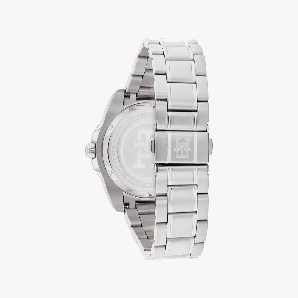 TOMMY HILFIGER BOLD PRECISION - STYLISH MEN'S WATCH with Silver Stainless Steel Band & Black Dial-i-Watch-3