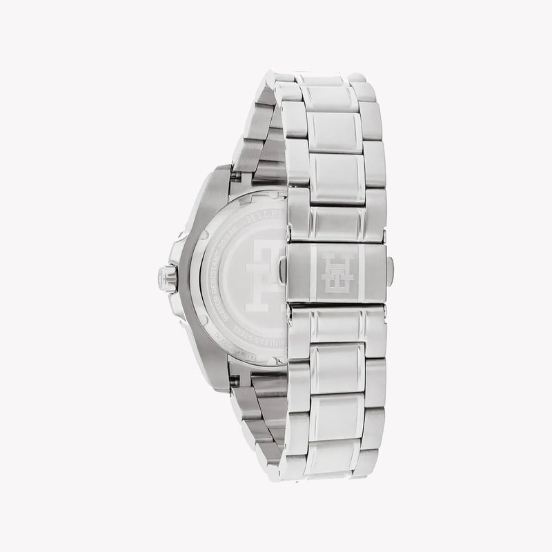 Tommy Hilfiger Men's Silver Watch, Black Dial | Sku 1692158 by i-watch