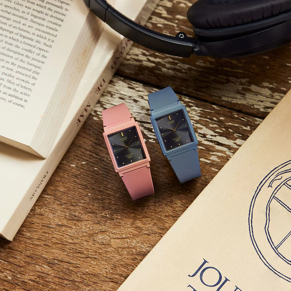 Casio Unisex Pink Resin Watch, Black Dial | Mq-38uc-4aer by i-watch