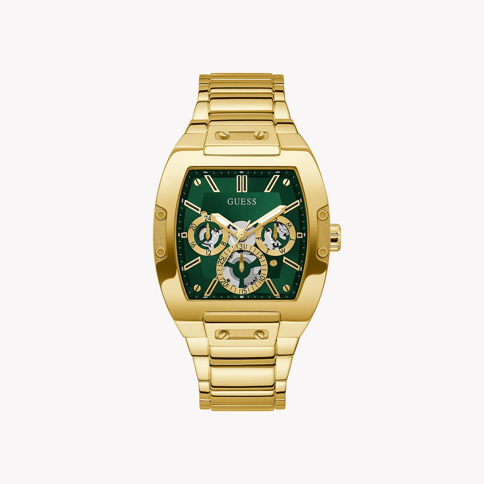 Guess Unisex Gold Stainless Steel Watch, Green Dial | Gw0456g3 by i-watch
