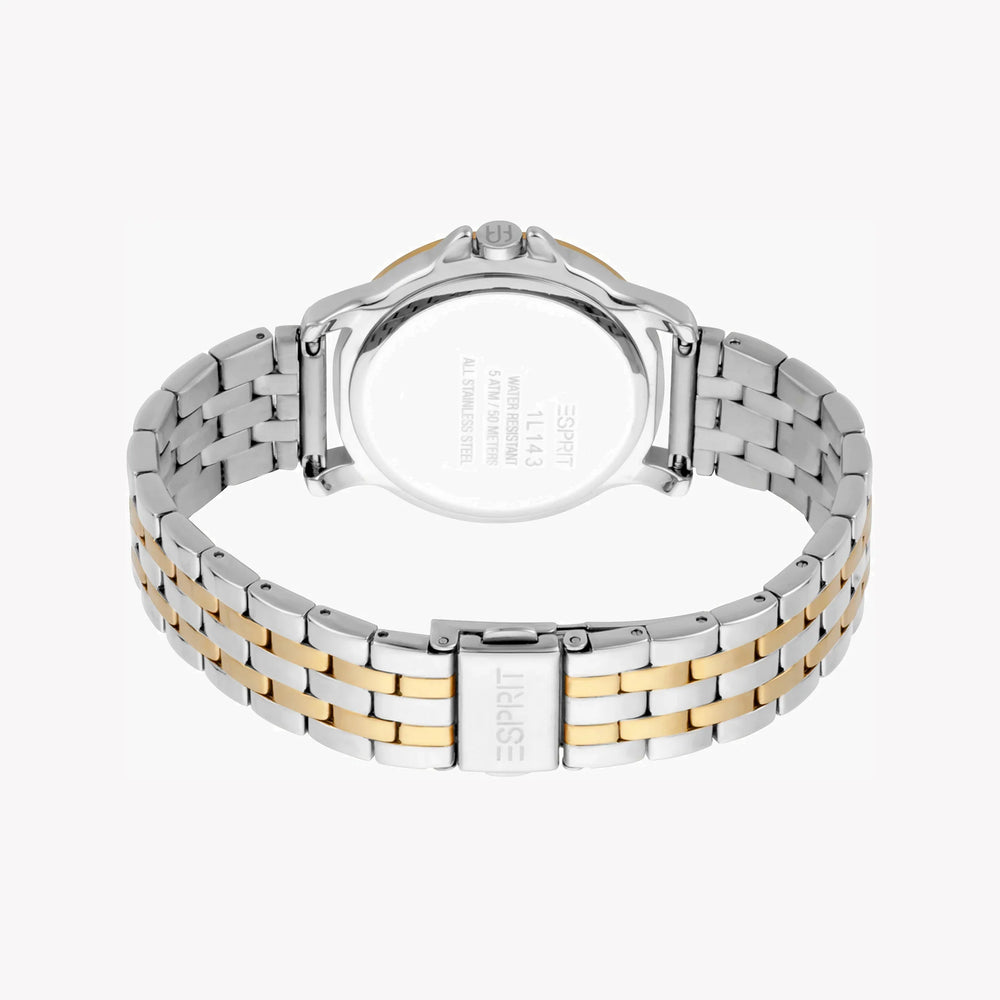 Esprit Women's Silver & Gold Stainless Steel Watch, Silver Dial | Es1l034m0025 by i-watch