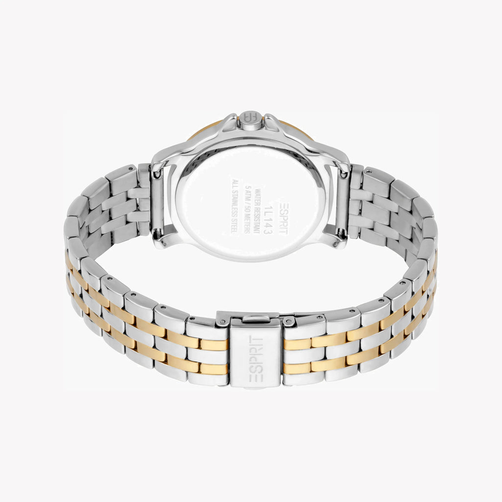 ESPRIT Women's Watch with Silver Stainless Steel Case and Silver & Gold Stainless Steel Band-i-Watch-3