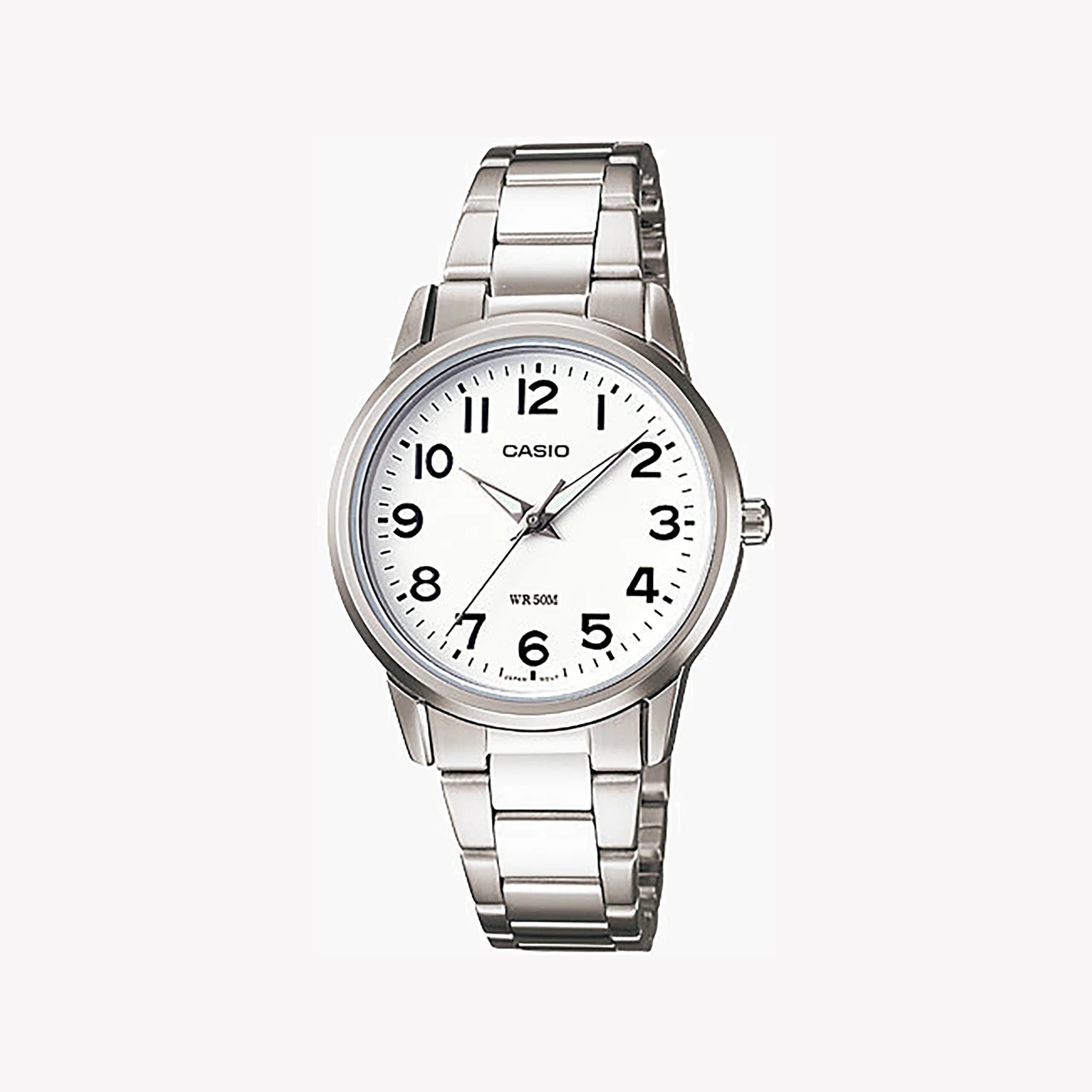 Casio Women's Silver Stainless Steel Watch, White Dial | Ltp-1303d-7bvdf by i-watch