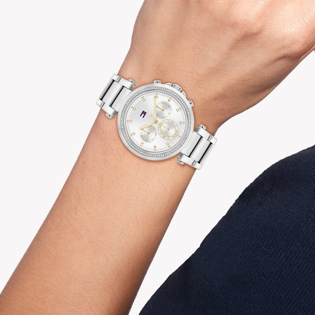 TOMMY HILFIGER 1692144 SILVER ELEGANCE - WOMEN'S STAINLESS STEEL WATCH with chic design and precise timekeeping.-i-Watch-4
