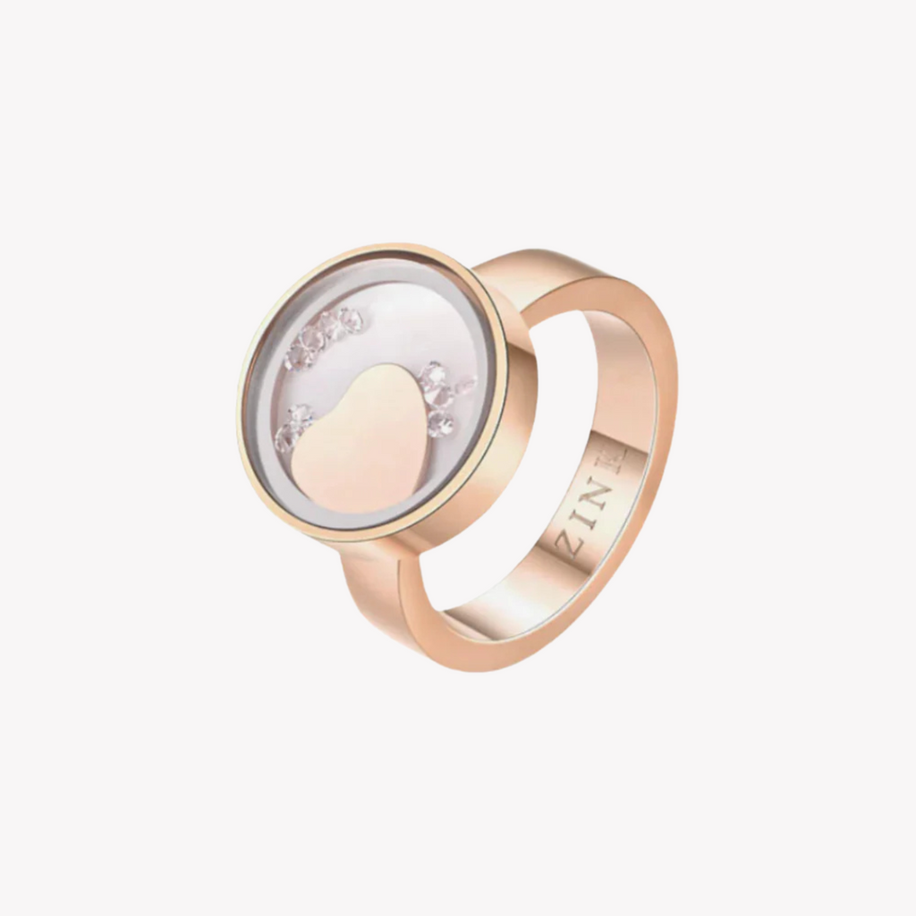 Zink Women's Rose Gold Stainless Steel Ring | Zfrg001rgh
