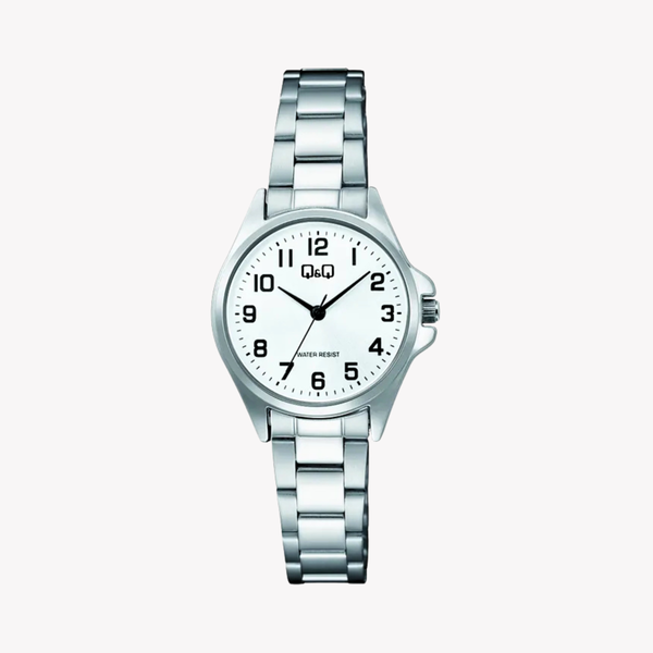 Q&Q Women's Silver Women's Watch, White Dial | C37A-005PY