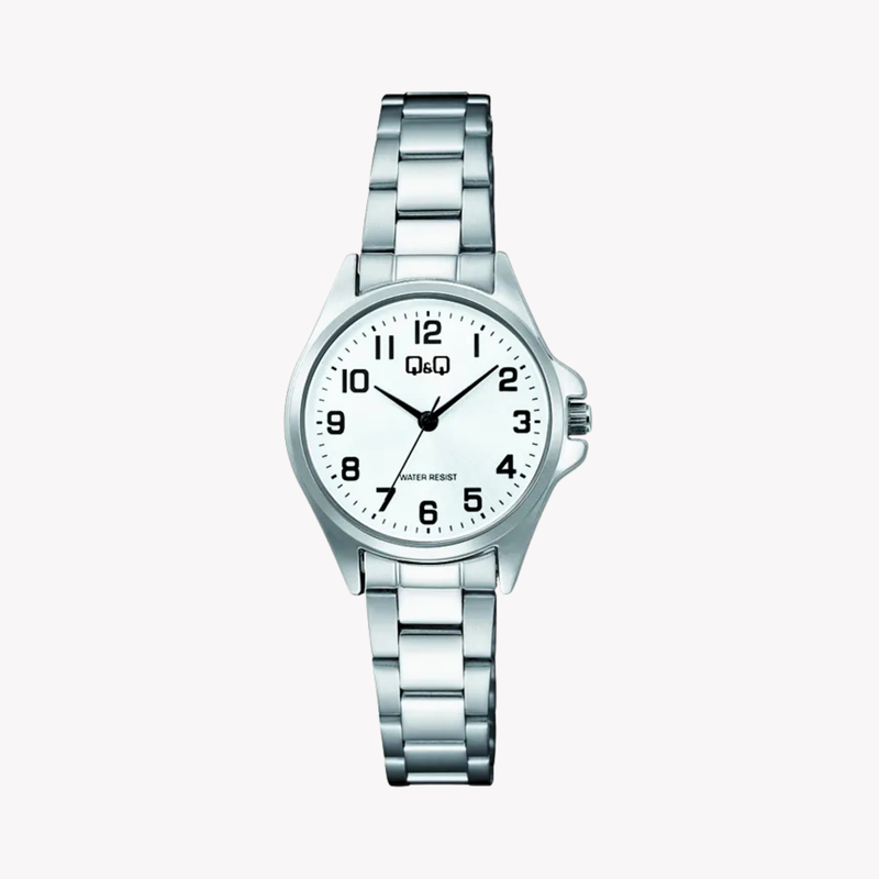 Q&Q Women's Silver Women's Watch, White Dial | C37A-005PY