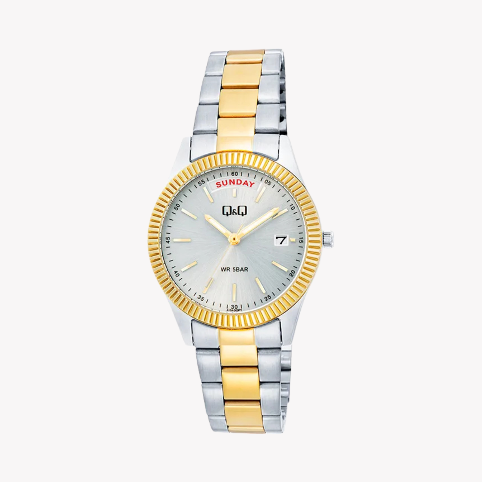 Q&Q Women's Silver & Gold Watch, Silver Dial | A15A-002PY