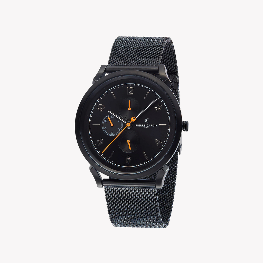 Pierre Cardin Men's Black Stainless Steel Watch, Black Dial | Cpi.2031