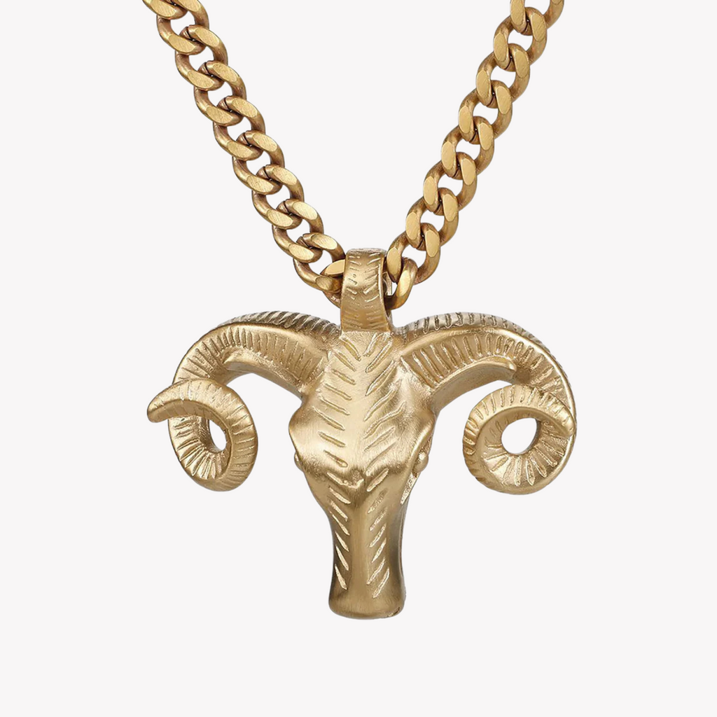 Zink Men's Gold Stainless Steel Necklace | Zjpd023g