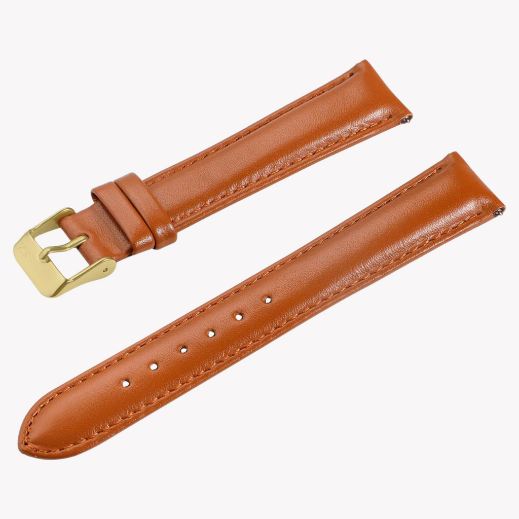 Zink Women's Leather Watch Band - Brown | Zlb007bwg
