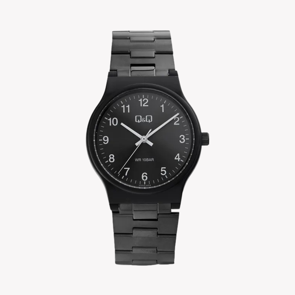 Q&Q Men's Black Men's Watch, Black Dial | VS50J004Y
