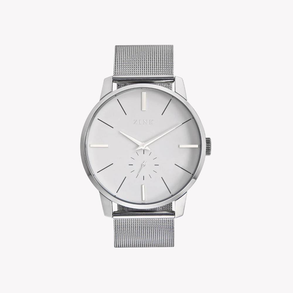 Zink Men's Stainless Steel Analog Watch - Silver | Zk126g5ms-16 by i-watch