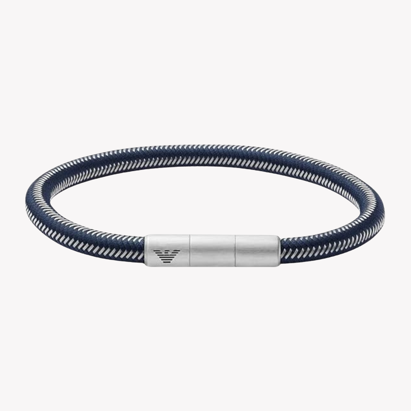 Emporio Armani Men's Blue Bracelet, Stainless Steel ID Plate | EGS2990040