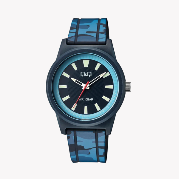 Q&Q Men's Dark Blue Men's Watch, Dark Blue Dial | V35A-002VY