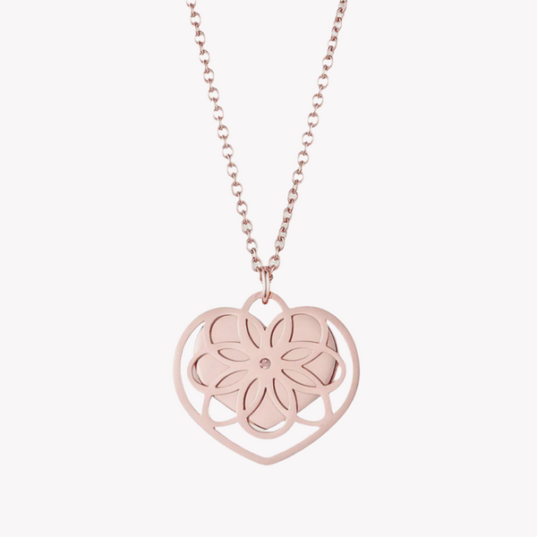 Zink Women's Rose Gold Stainless Steel Necklace | Zfnl004rg by i-watch