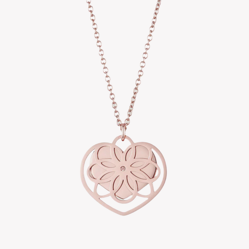 Zink Women's Rose Gold Stainless Steel Necklace | Zfnl004rg by i-watch