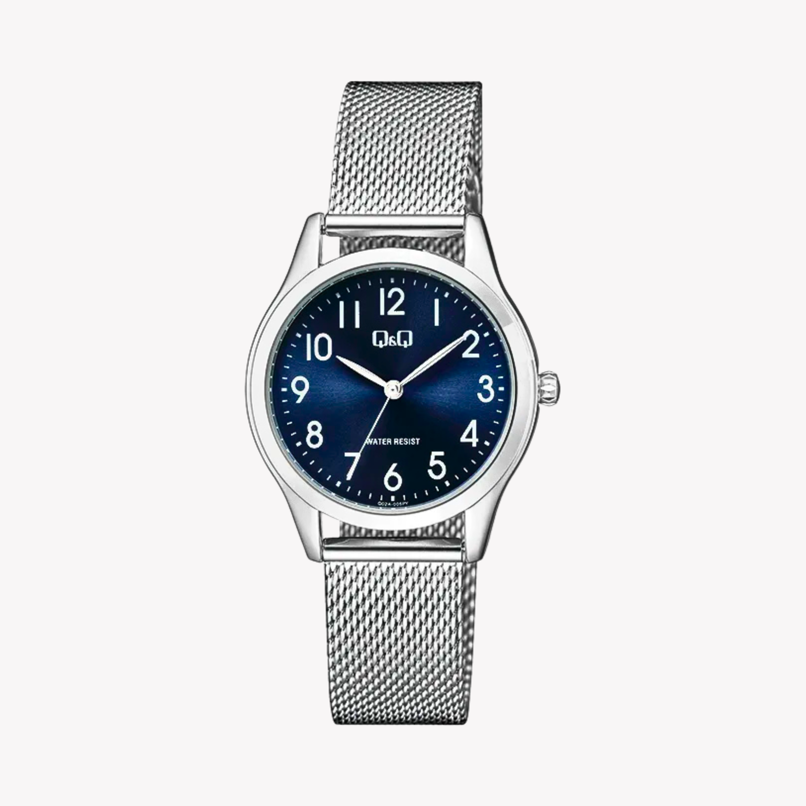 Q&Q Women's Silver Watch, Blue Dial | Q02A-005PY