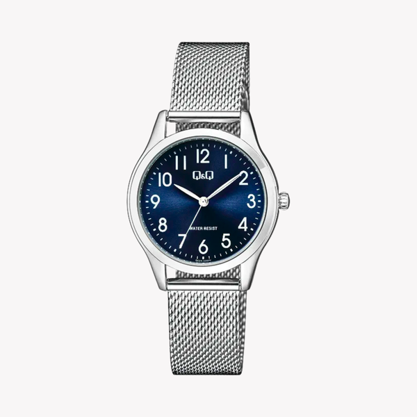 Q&Q Women's Silver Watch, Blue Dial | Q02A-005PY