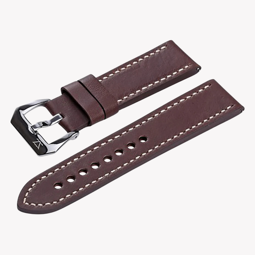 Zink Men's Leather Watch Band - Brown | Zlb003dbws