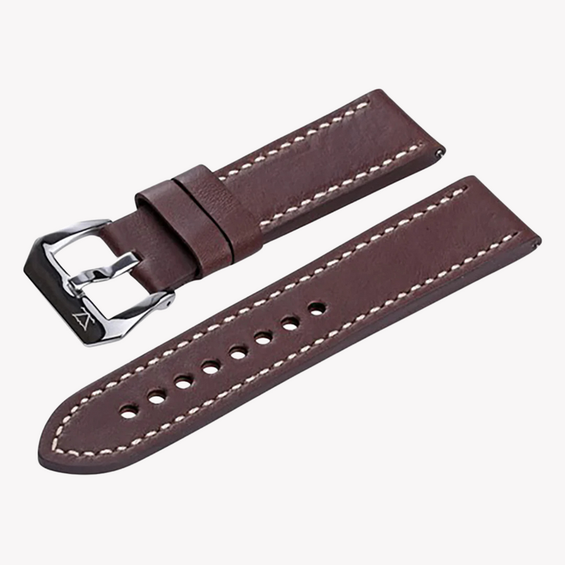 Zink Men's Leather Watch Band - Brown | Zlb003dbws by i-watch