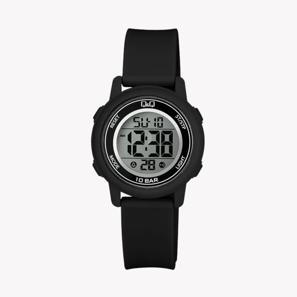 Q&Q Women's Black Women's Watch, Grey Digital Dial | M208J007Y