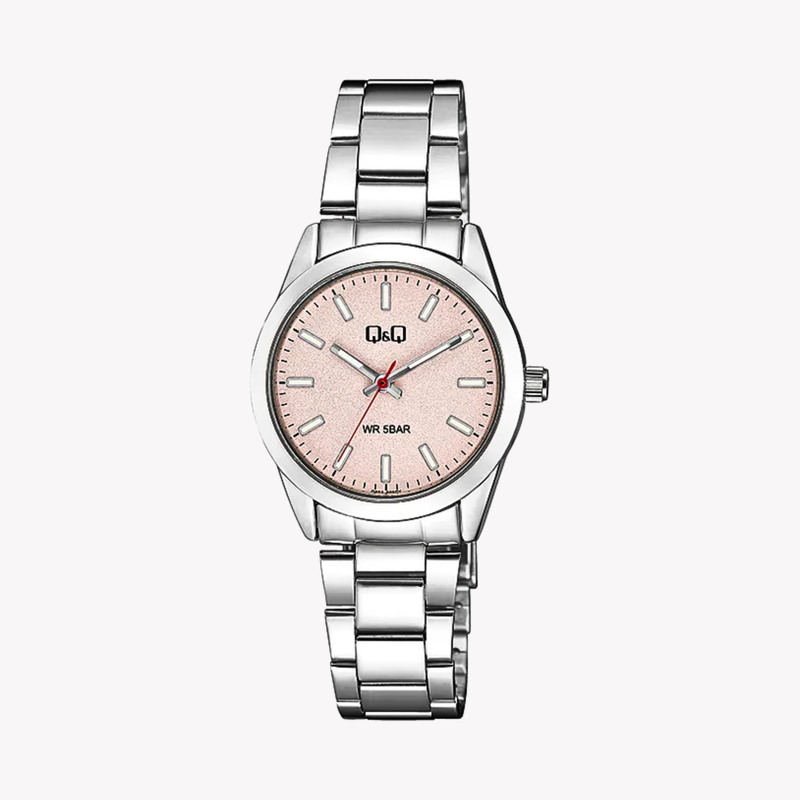 Q&Q Women's Silver Women's Watch, Light Brown Dial | Q82A-005PY