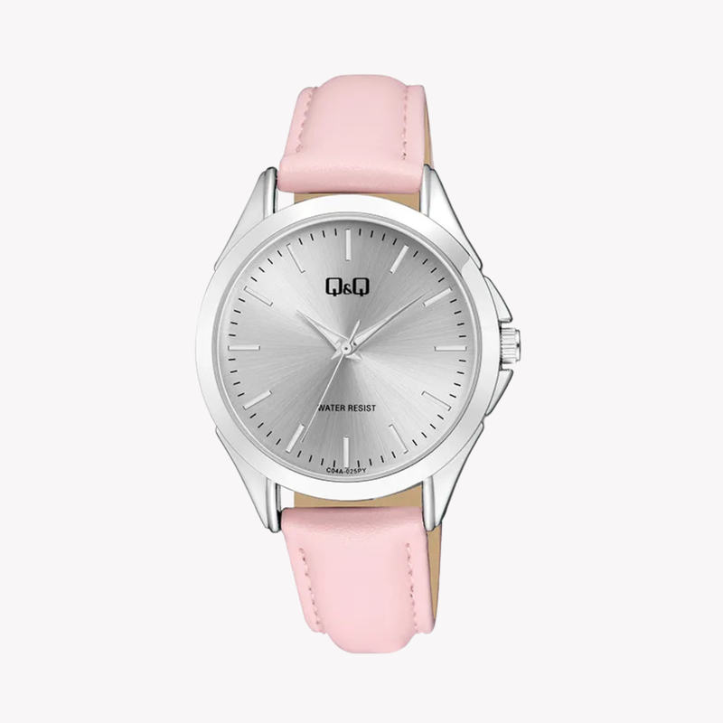Q&Q Women's Pink Watch, Silver Dial | C04A-025PY