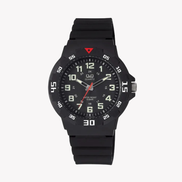 Q&Q Men's Black Watch, Black Dial | VR18J001Y