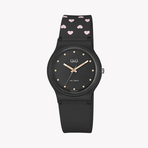 Q&Q Women's Black Women's Watch, Black Dial | V06A-004VY