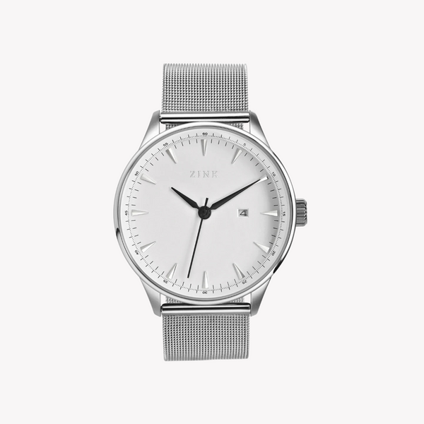 Zink Men's Silver Stainless Steel Analog Watch | Zk127g1ms-16