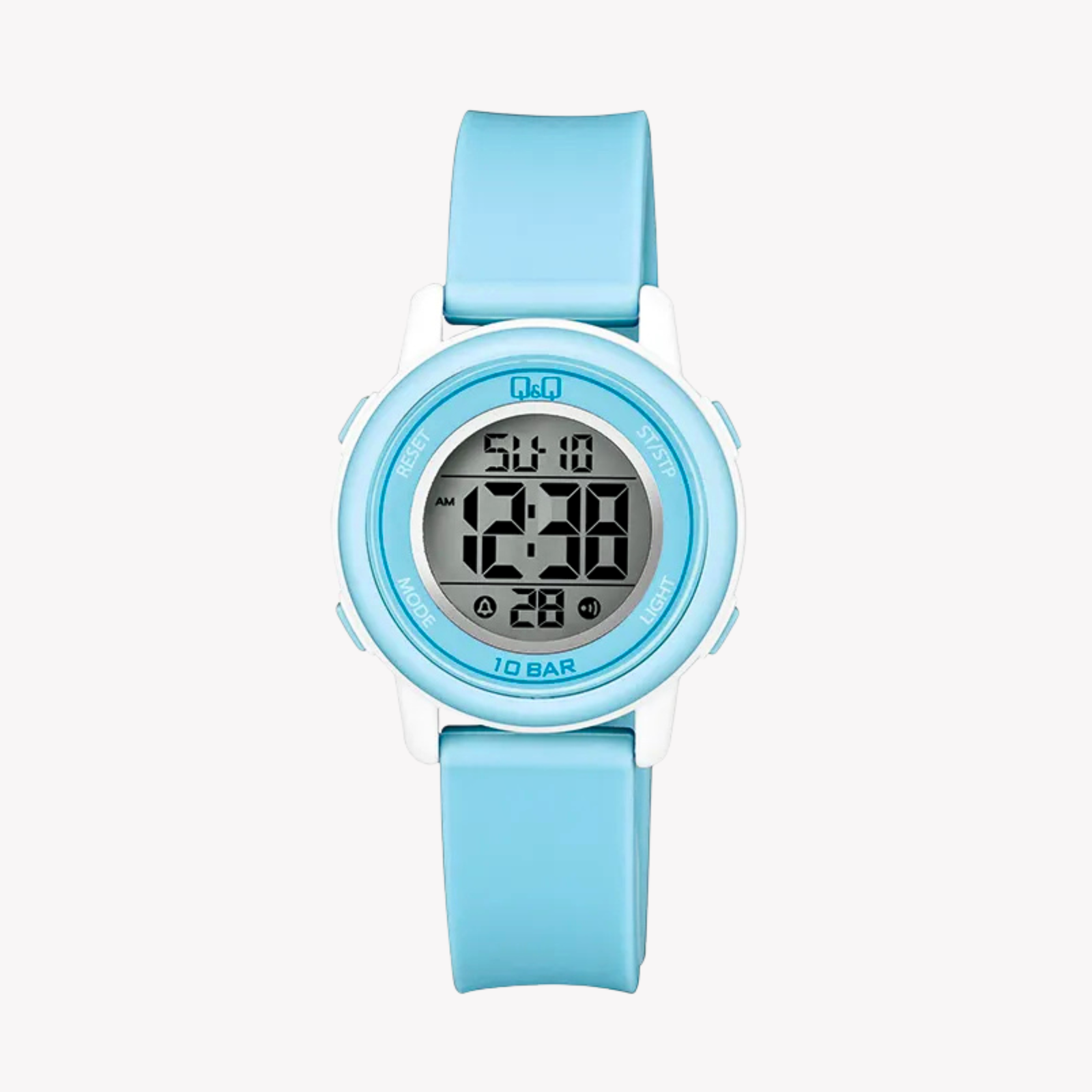 Q&Q Women's Baby Blue Watch, Grey Digital Dial | M208J006Y