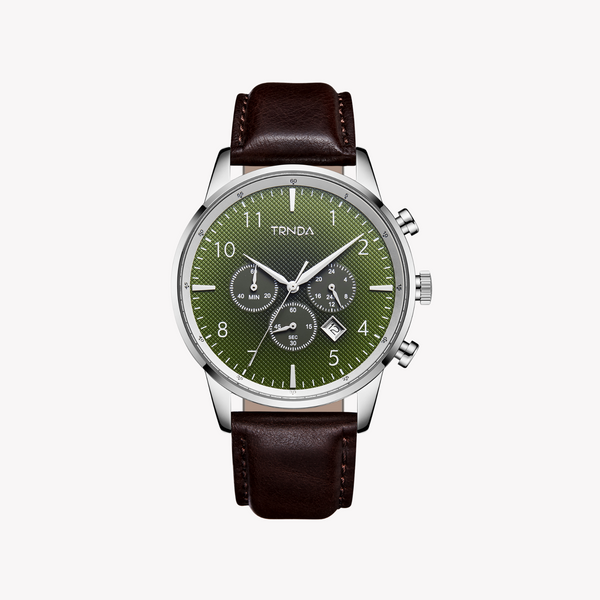 Trnda Men's Stainless Steel Watch, Seaweed Green Dial | Trn-43mm by i-watch