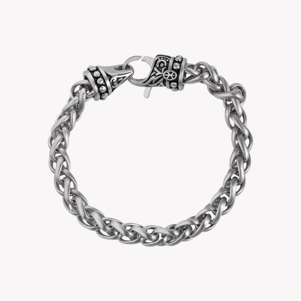 Zink Men's Silver Stainless Steel Bracelet | Zjbc052u