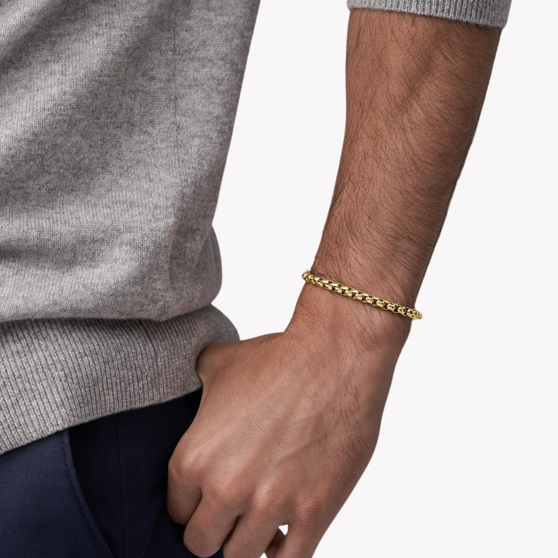 Fossil Men's Gold-Tone Bracelet, Chain Link | JF04561710