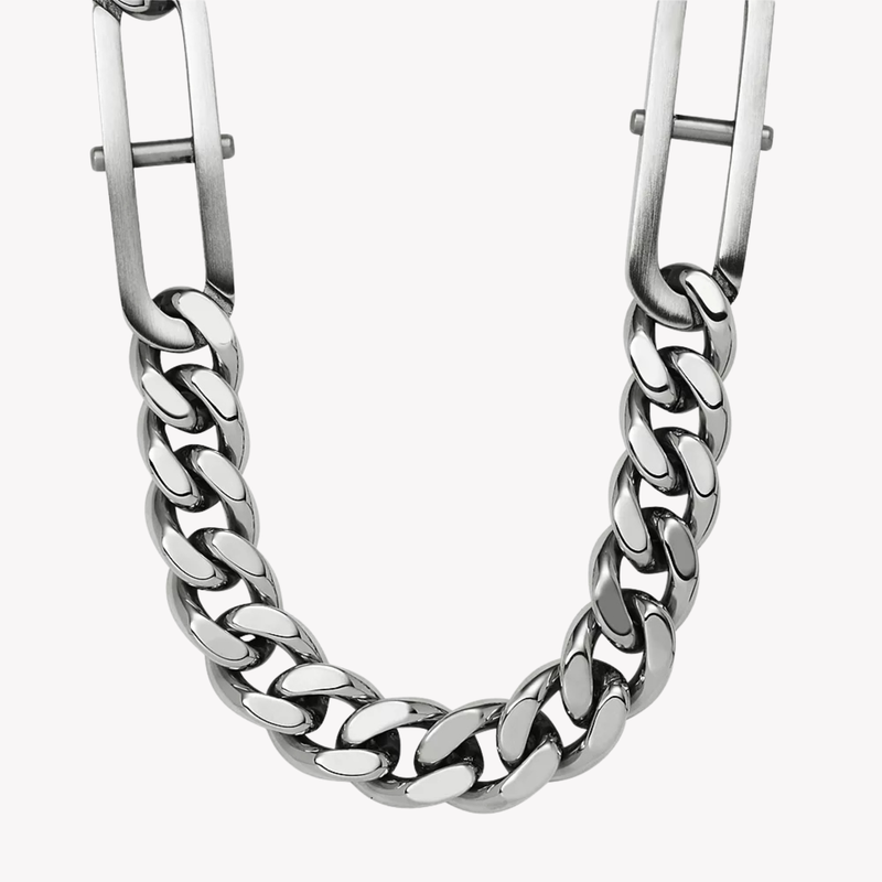 Fossil Jewels Men's Silver Necklace, D-Link Chain | JF04356040